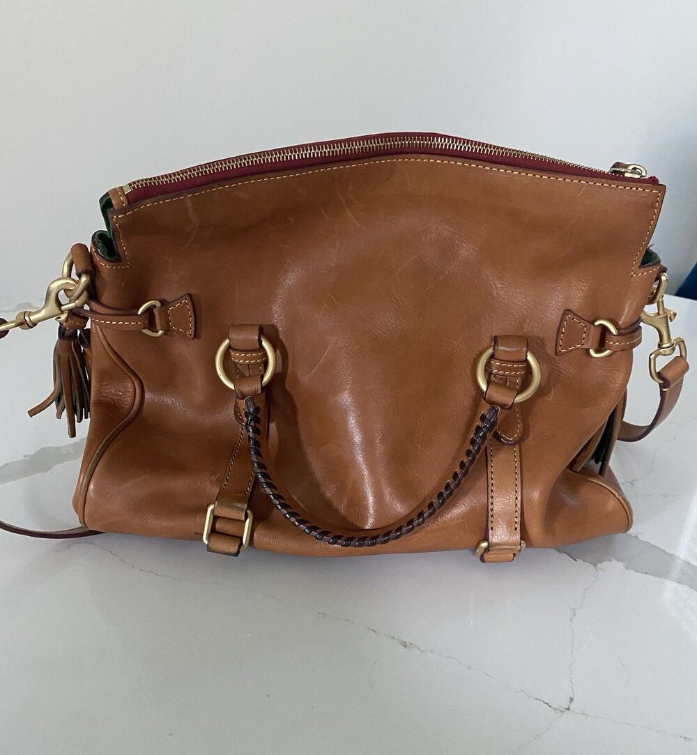 Dooney & Bourke Large Natural Florentine Satchel - Picture 2 of 9